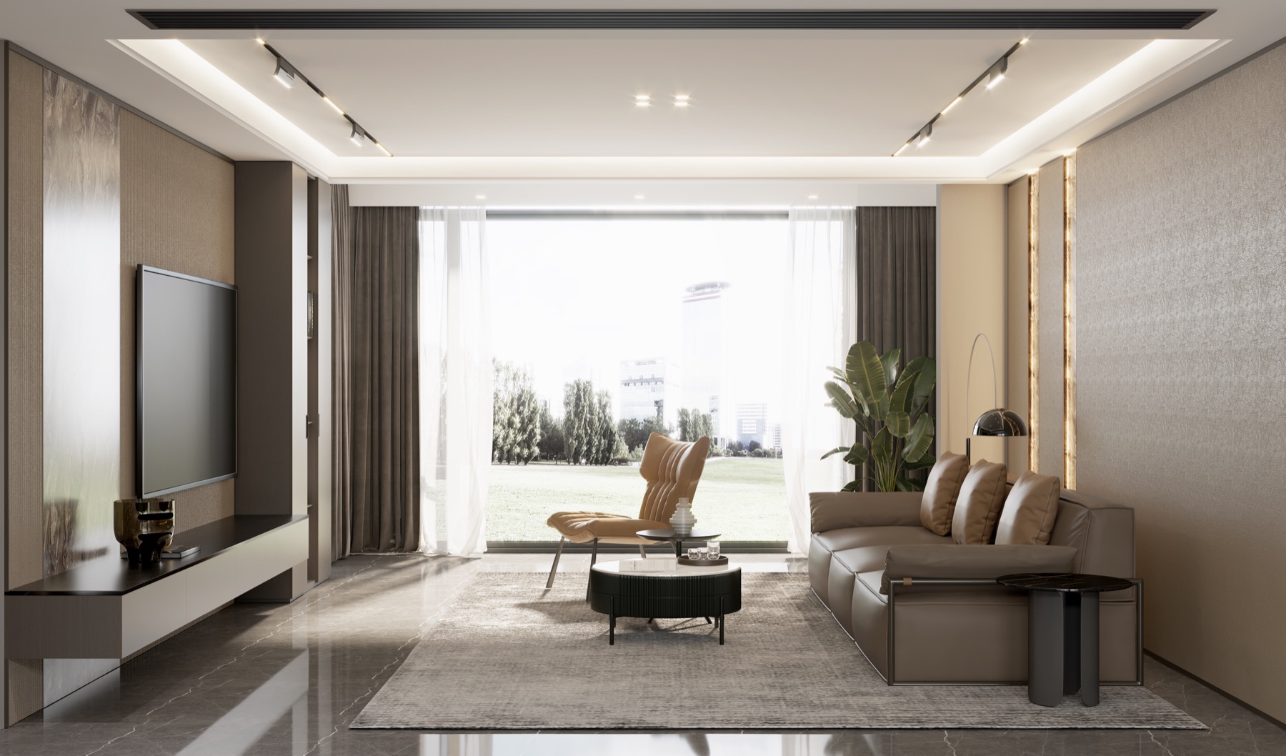 Salon et meuble TV sur mesure SUNPINA